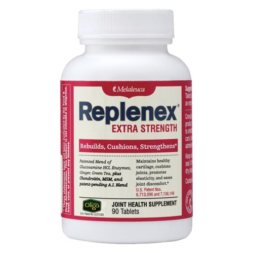 Melaleuca Replenex reface sănătatea comună. Glucosamină. Calciu (90 comprimate)