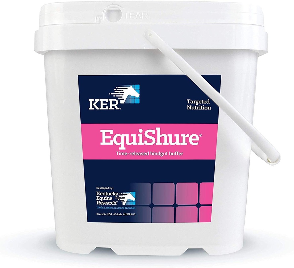 Kentucky Equine Research EquiShure: Time-Release Hindgut Buffer pentru cai, 7.2 kg (120 Servings)