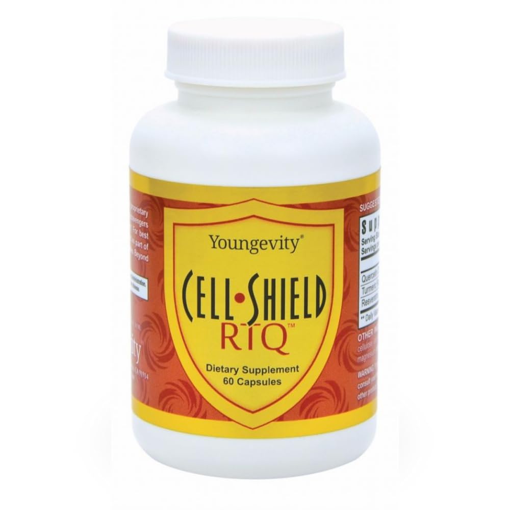 Shield de celule Youngevity RTQTM - Curcumină turmerică (95% Circuminoide), Querbetin, knotweed japonez - amestec antioxidant foarte biodisponibil - 60 capsule