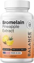 Balancebreens Bromelain 500mg, 120 capsule - Extract de Ananas Enzim digestiv, Suportă Digestia și Suplimentul Comun de Sănătate