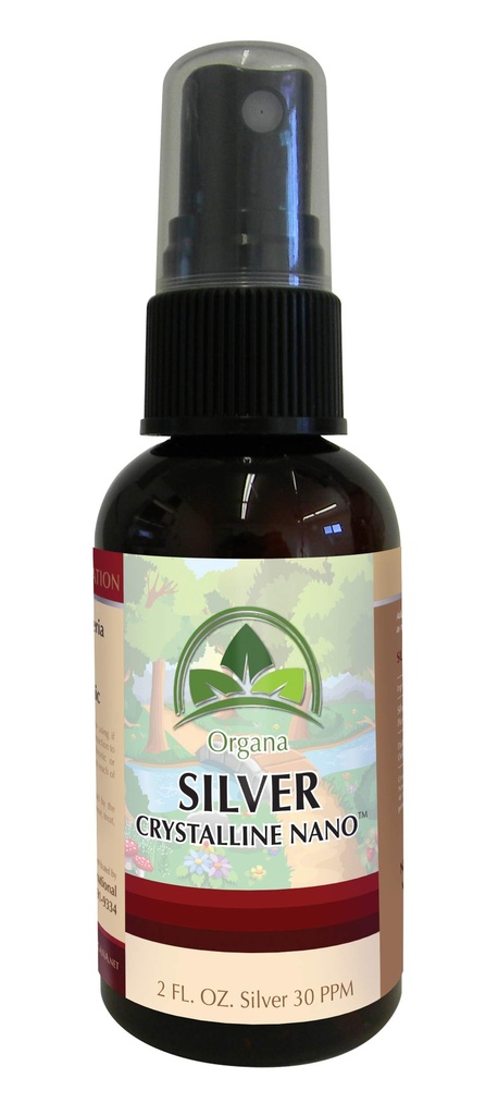 Organa Crystalline Nano Cristal Silver Spray - 30 PPM - 2 Once Spray flacon