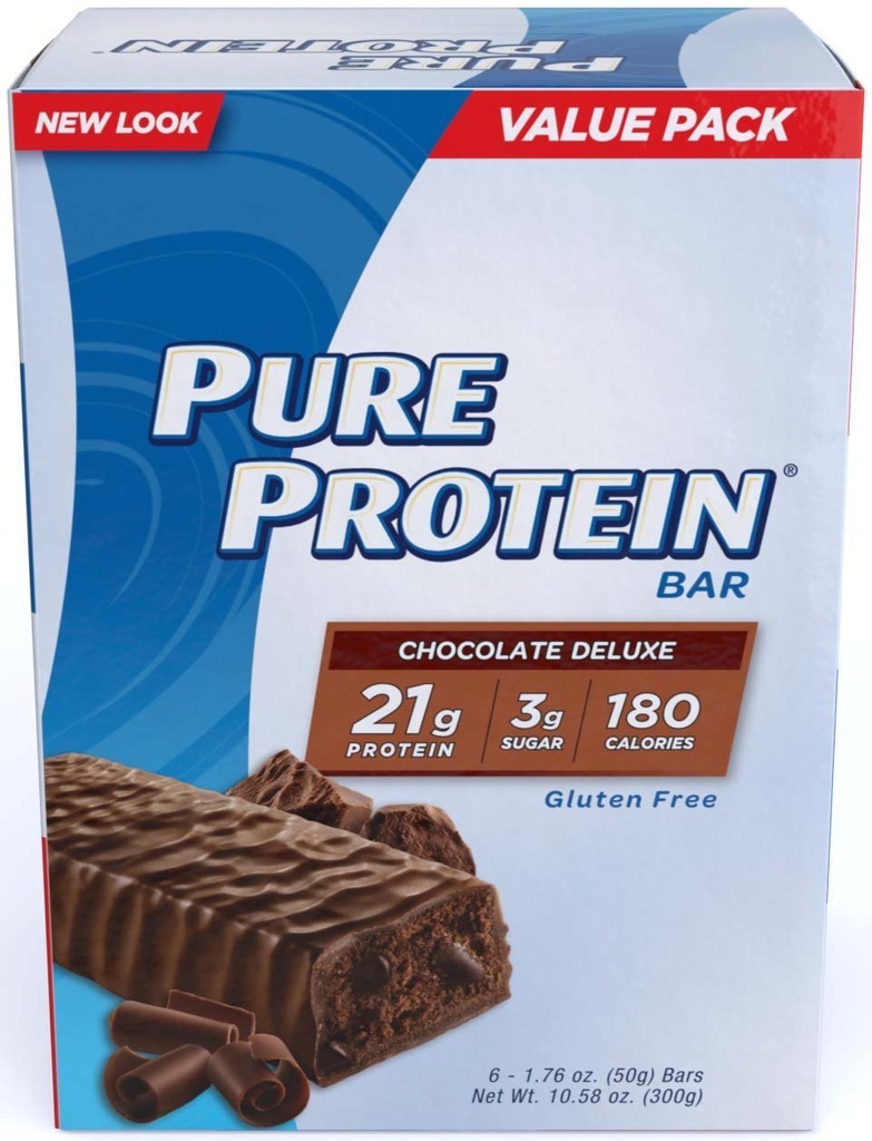 Proteină pură Ciocolată Deluxe Bar de proteine mari 1.76 Oz 24 Ct