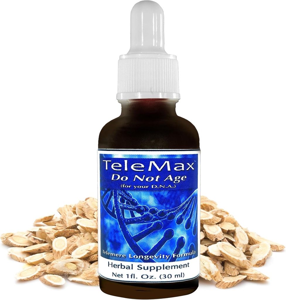 Suplimente Telomere - Extrase din plante de rădăcină Astragalus & alb scoarță de salcie pentru întinerire și Vitalitate Tineret - Suplimentul vegetal pentru anti imbatranire 30ml