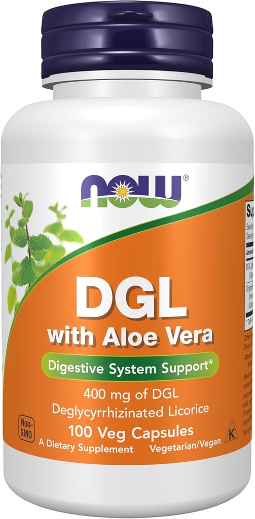 ACUM Alimente Suplimente, DGL cu Aloe Vera (Licorice deglicirit) Supliment alimentar, capsule de 100 Veg