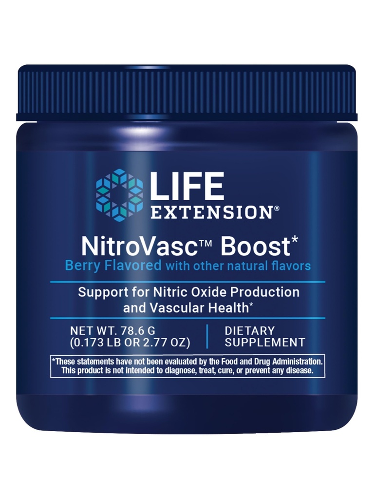 Extensie de viaţă NitroVasc Boost, Suplimentul de flux sanguin, Suport oxid de azot, Heart Health, L-arginină, Gluten-Free, non-GMO, Vegetarian, 1 Scoop, 30 Servings