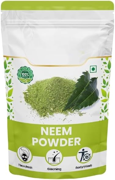 Organik Neem Powder, Pimples Skin Brightening Events Skin Tone Beauty Food Grad natural Herba -100 gm