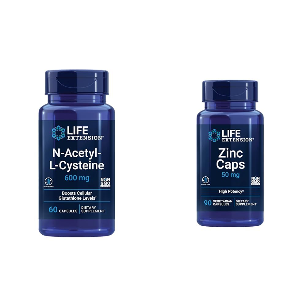 Extensie de viață N-Acetil-L-Cysteine (NAC) & Capace de zinc