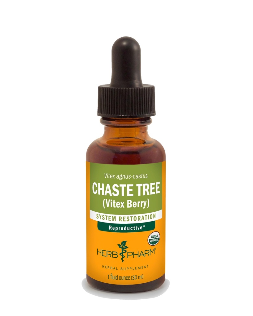 Herb Pharm Chaste Tree Extract lichid pentru sistemul de reproducere feminin - 1 Ounce (DCHASTE01)