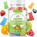urs moale 5000 mg Creatină Monohidrat Gume pentru bărbați Femei, Creatină Vegană HCL Supliment Pre Gume de antrenament pentru musculare Constructor Putere Aroma mixt 60 Conte