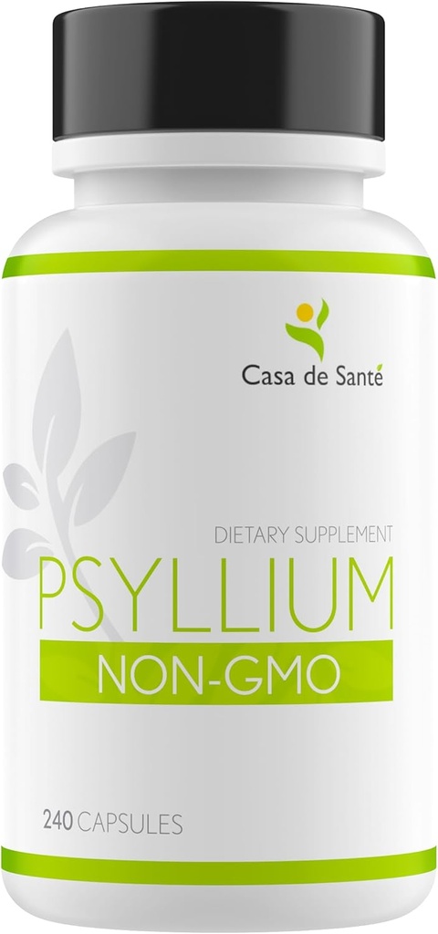 Casa de Sante Psyllium Caps, Non OMG, Low FODMAP Fiber Supplement