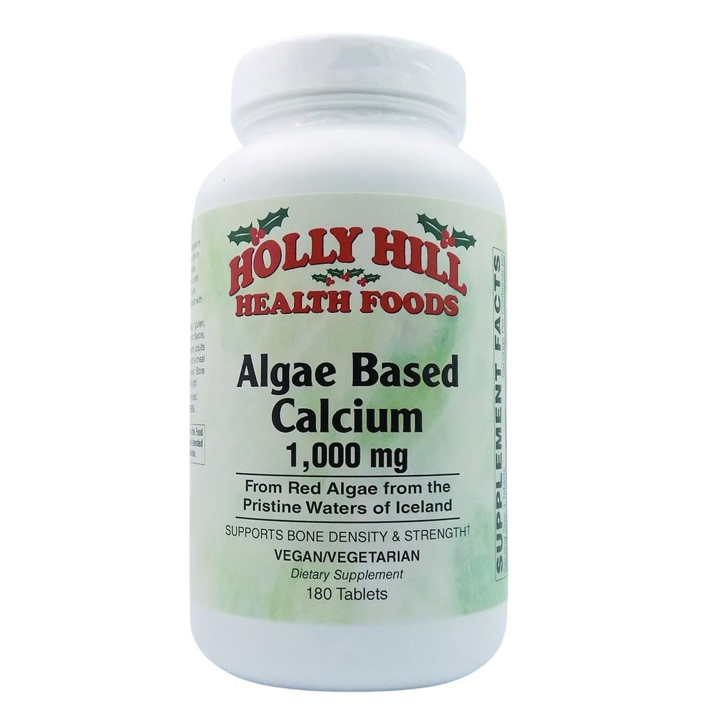 Holly Hill Health Foods Algae pe bază de calciu 1000 mg, 180 comprimate
