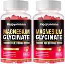 Magneziu Glycinate Gumries 1000mg - Sugar gratuit de magneziu supliment de potasiu cu vitamina D, B6, CoQ10 pentru calm Mood & Sleep Support - 120 de gume căpșuni