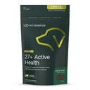 VetriScience 27+ Active Health Chews, Canine Plus Daily Multivitamine pentru căţeluşi şi câini adulţi, Balanced Vitamine, Minerale şi Antioxidanţi, Health and Wellness Support, Veggie, 30 Conte