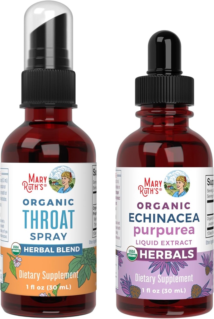 MaryRuth Organics Ghroat Spray (neflavurat) & Echinacea Purpurea picături 