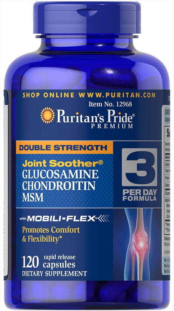 Puritan's Pride Glucosamine, Chondroitin & MSM-3 per day Formula