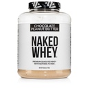 NAKED Whey ciocolată Unt de arahide Iarba Fed Whey Pulbere de proteine, Fără OMG-uri, Fără soia, și Gluten gratuit, Ajutor de creștere și recuperare - 52 Serviri