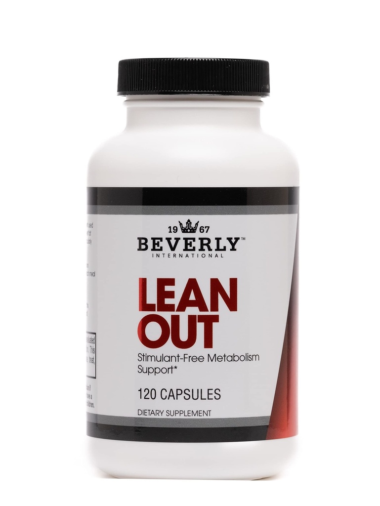 Beverly International Lean Out 120 de capace. Fat Burner cu suport metabolic. Lipotrops. Choline, Carnitina, Crom. Stimulant-Free Belly Fat Burner. Cheamă-l pe Leaner. Utilizați AM & PM, pastile fixe dietetice.