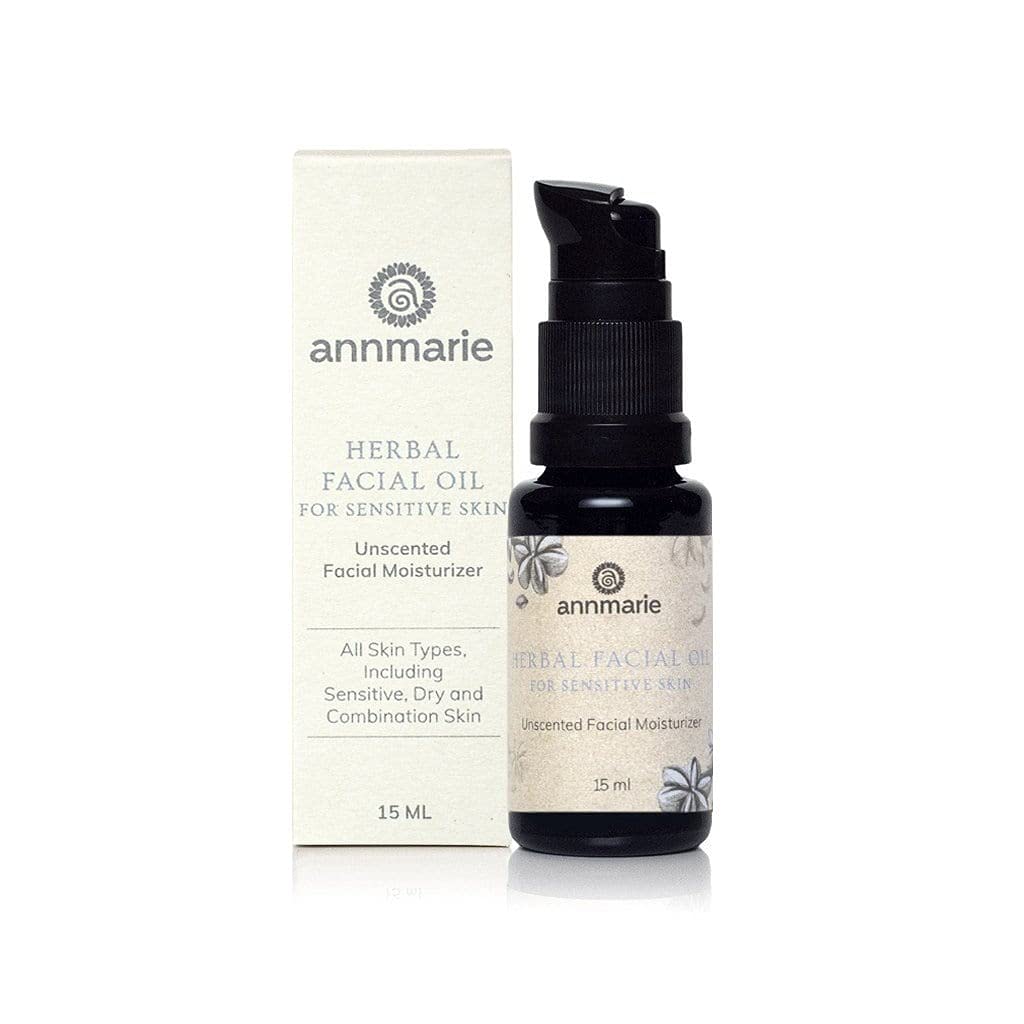 Annmarie Skin Care Herbal Ulei facial pentru piele sensibila - Ulei facial nesolicitat cu Squalane, Ulei de inchi Sacha + Ulei de seminte Camellia (15Ml / 0.5 Fl Oz)