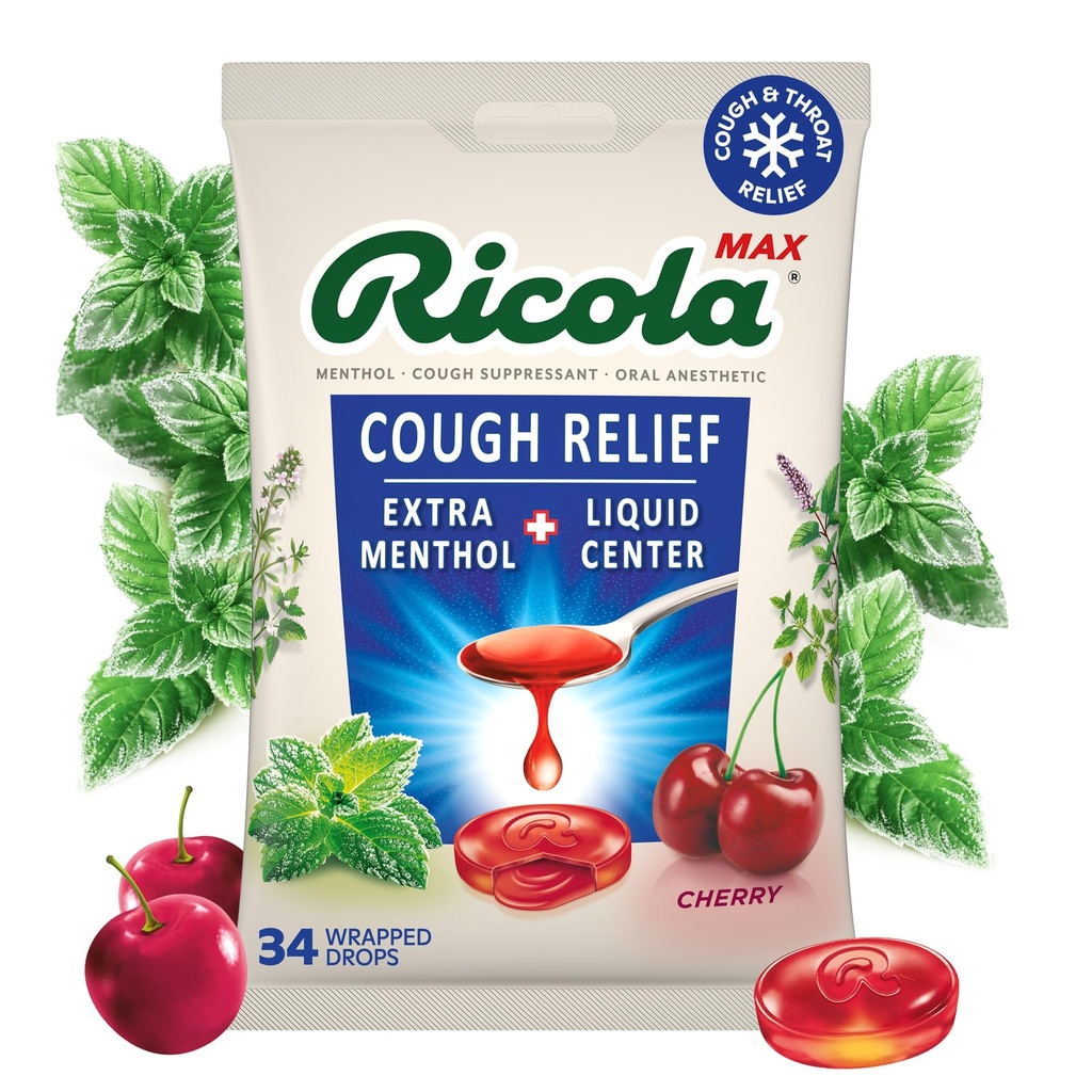 Ricola Max Swiss Cherry Throat Care Bag Large 