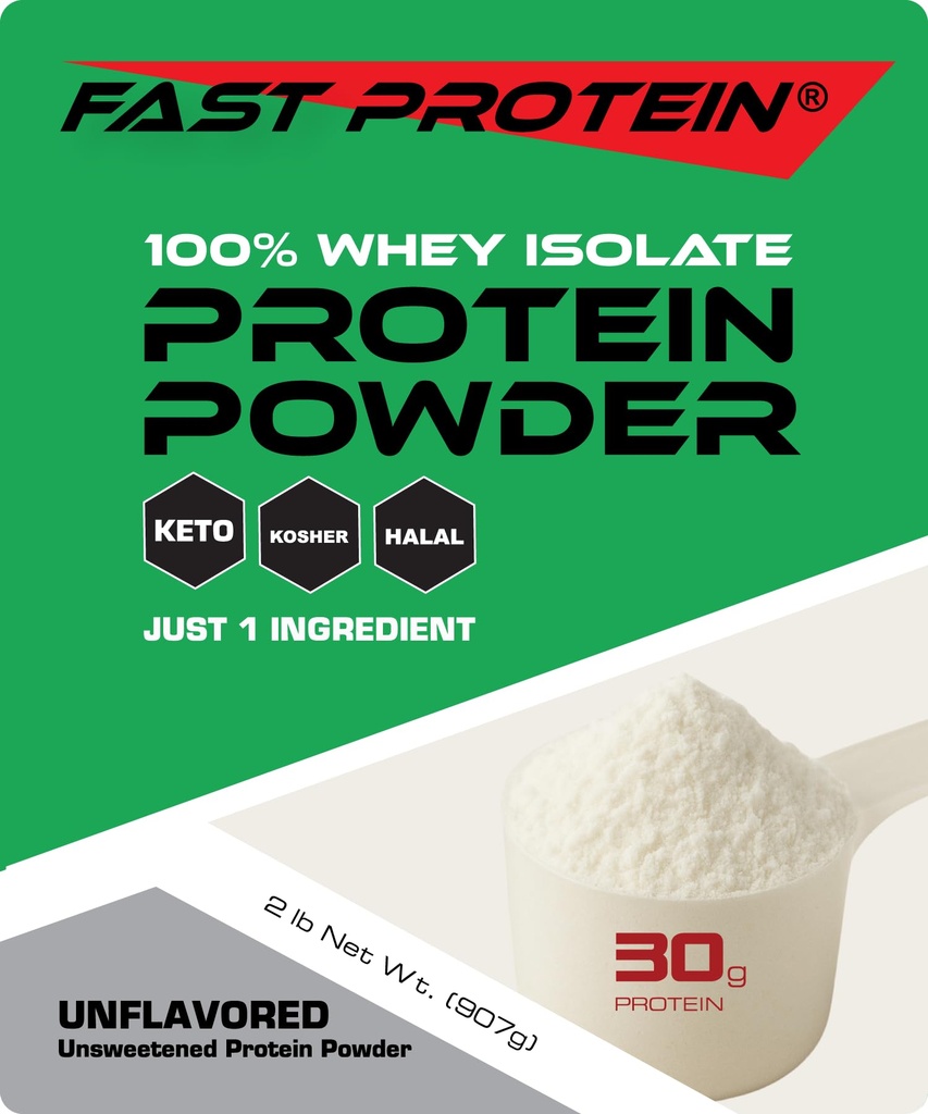 Whey Izolat Pulbere de proteine Nearomat - 30g Pulbere de proteine - Kosher, Halal, Keto, Eticheta curata, Proteina rapida - 2LB 30 Serviri