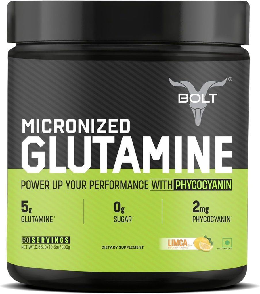 Pulbere de glutamină micronizată (50 Servări, Limca Lime)