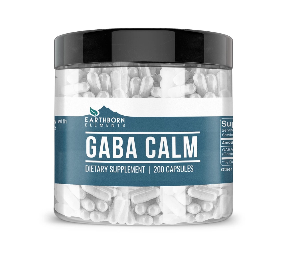 Elemente pământene GABA (Gamma aminobutiric acid) 200 capsule, pure şi nediluate, fără aditivi