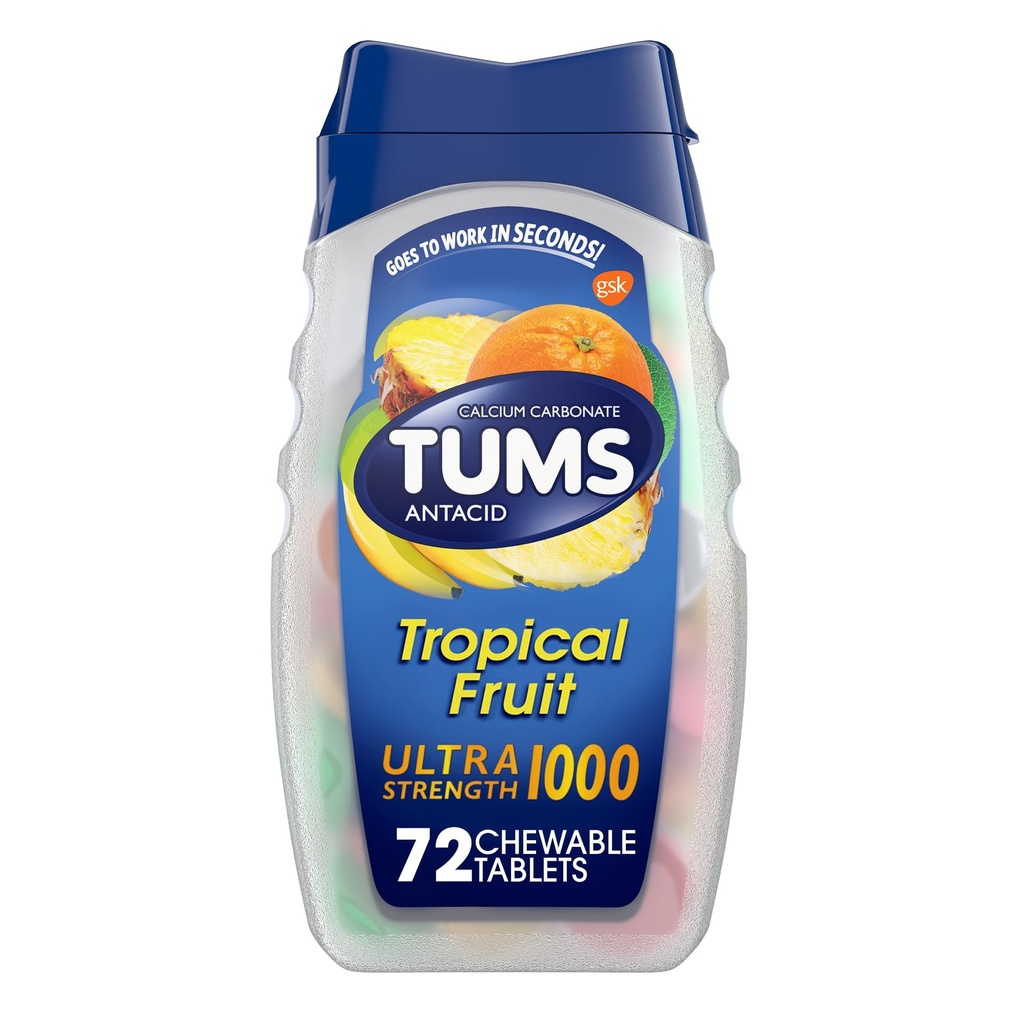 Tums Ultra 1000 Putere maximă de fructe tropicale - 72 comprimate masticabile