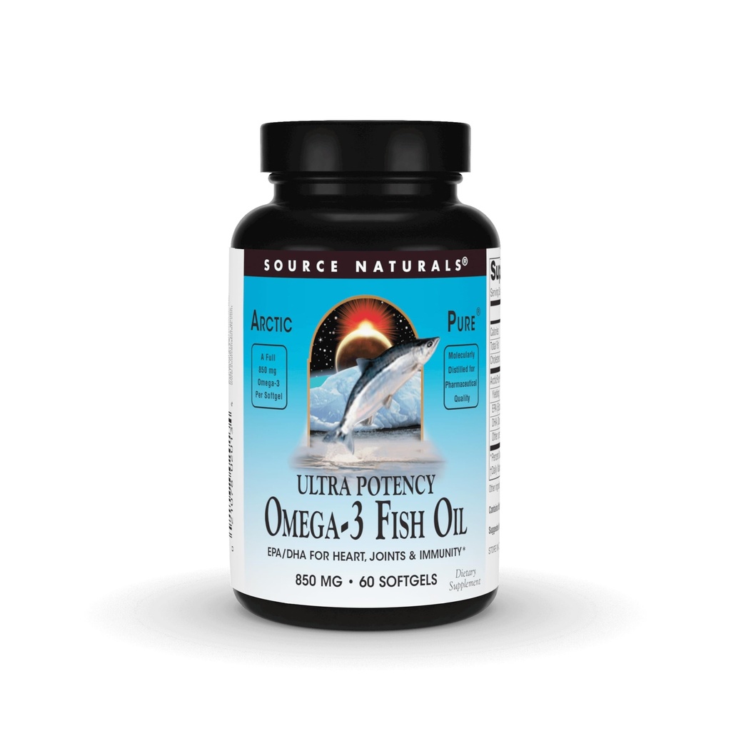 Sursa Naturals ArcticPure Ultra Potency 850 mg Omega-3 ulei de pește - 60 Softgels