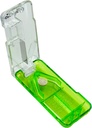 EZY DOSE Pilula Cutter și Splitter cu Dispenser, Utilizare zilnică, Pastile tăiate în condiții de siguranță, Vitamine, Tablete în jumătate sau sferturi, exacte și Easy Cutting, Lamă de oțel inoxidabil, Călătorie Sized, Verde, BPA gratuit