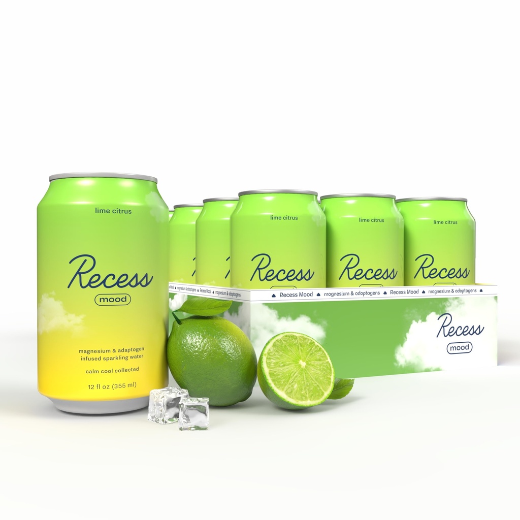 Reces Mody Magneziu & Adaptogen Drink, Relaxare Beverage, 12 uncii (Lime Citrus, 12 ambalaj)