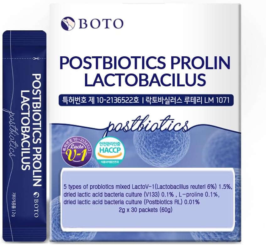 BOTO Korean Care it Probiotice naturale Prebiotice Proline lapte matern Lactobacillus, Colon Cleanse, Suport pentru imunitate - 1 lună (30 de ambalaj, postbiotice)
