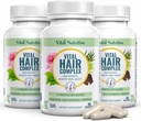 Vital Hair Complex - Creşterea părului Vitamine pentru femei şi bărbaţi -Biotina & Vitamina B -Creşterea părului Suplimentul pentru sanatoasa piele de par si unghii -Hrmone & Gluten gratuit - Vitamine de păr pentru femei