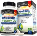 BioSchwartz Daily Probiotic Supliment nutritional - 40 Miliarde CFU pentru Sanatate Gutului - Probiotice pentru barbati si femei - Digestive Health with Astragalus & Lactobacillus - Perioada de valabilitate Stabil - 60 Conte