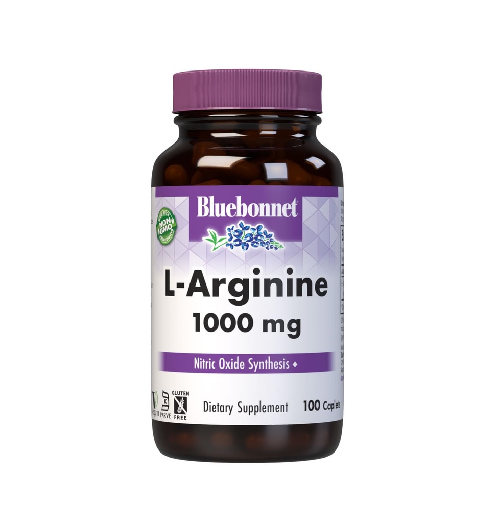 Bluebonnet LArginină 1000 Mg Capsule cu vitamine, 100 Număr de capsule