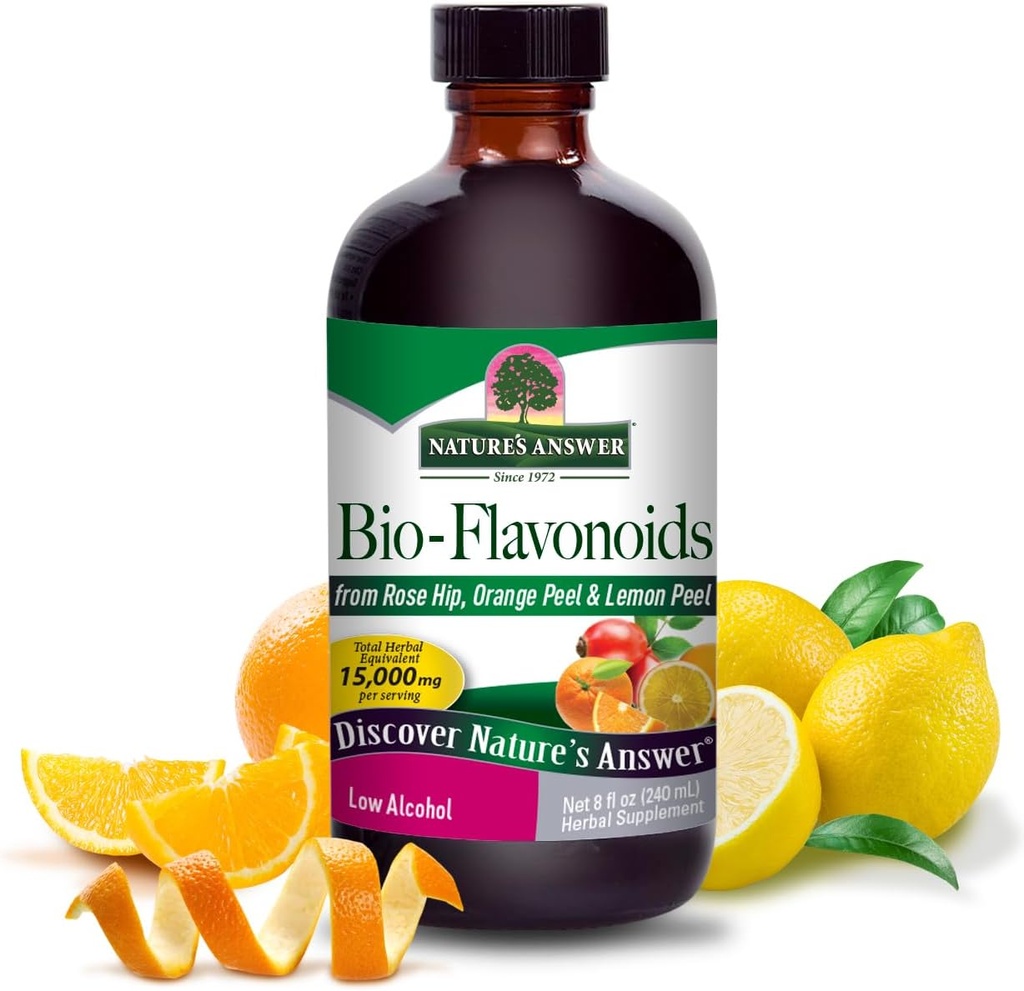 Răspunsul naturii Lipo Flavonoid Plus Ureche inelare Supliment, Bio-Flavonoids cu Rose Hips, Immune Support, Kosher, Organic Low Alcool, Citrus Bioflavonoids, Gluten Free, Made in USA, 8 oz