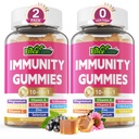 10 din 1 Emunum Supplement Gummies, w/Echinacea, Elderberry Vitamina C și Zinc, Seleniu, Vitamina D3 5000UI, Magneziu, Zilnic Booster Multivitamine, pentru Antioxidant Bone Energy, 2 Pack