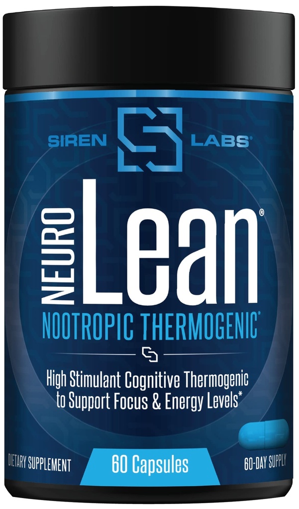 Siren Labs Neuro Lean concentrat termogenic pentru sănătate, pierdere de apă, energie și focalizare - 60 capsule