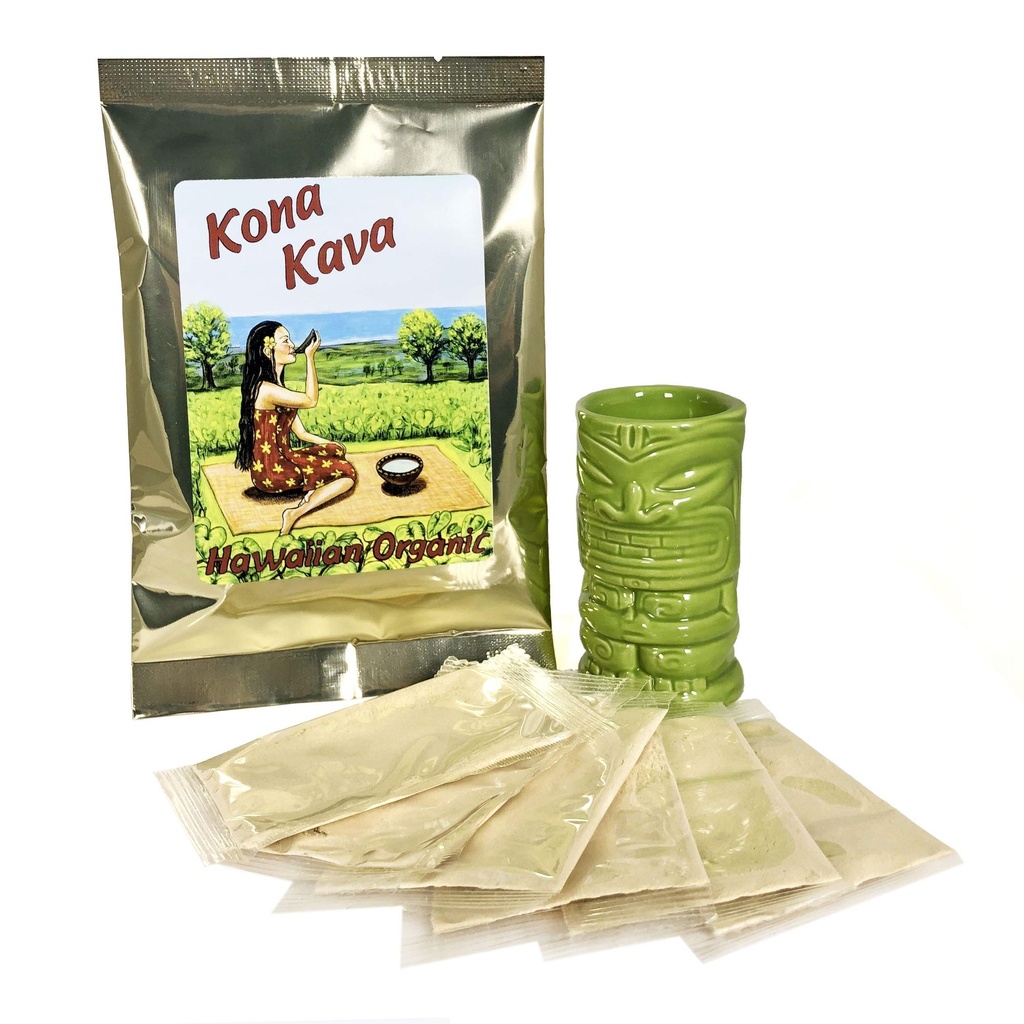 Kona Kava Instant 30% Kavalactonă Kava Drink Single - Tropical - 6 Pack