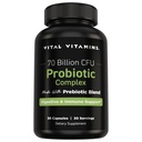 Vital Vitamine Probiotic Complex pentru bărbați și femei - 70 miliarde CFU - Made with Prebiotic Blend - Digestive, Gut Health, & Immune Support - Powerful Blend of 10 Strains - 30 capsule