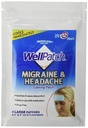 WellPatch Migrene & Cefalee Patch de răcire - Drog gratuit, durează până la 12 ore, Sigur de utilizat cu medicamente - Petice mari (4 petice mari), fiecare 4.3 x 2 in