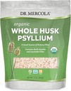 Dr. Mercola Organic Whole Husk Psyllium Dietary Supplement, 68 Servings (12 Ounces), Good Source of Dietary Fiber, Supports Digestive Health, Non OMG, Gluten Free, Soy Free, USDA Organic