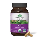 INDIA ORGANIC Joy Suplimentul Herbal - Suport Imun, Promoveaza Memorie & Concentrare, Vegan, Gluten-Free, Kosher, USDA Certified Organic, Non-GMO, Calmant - 90 capsule