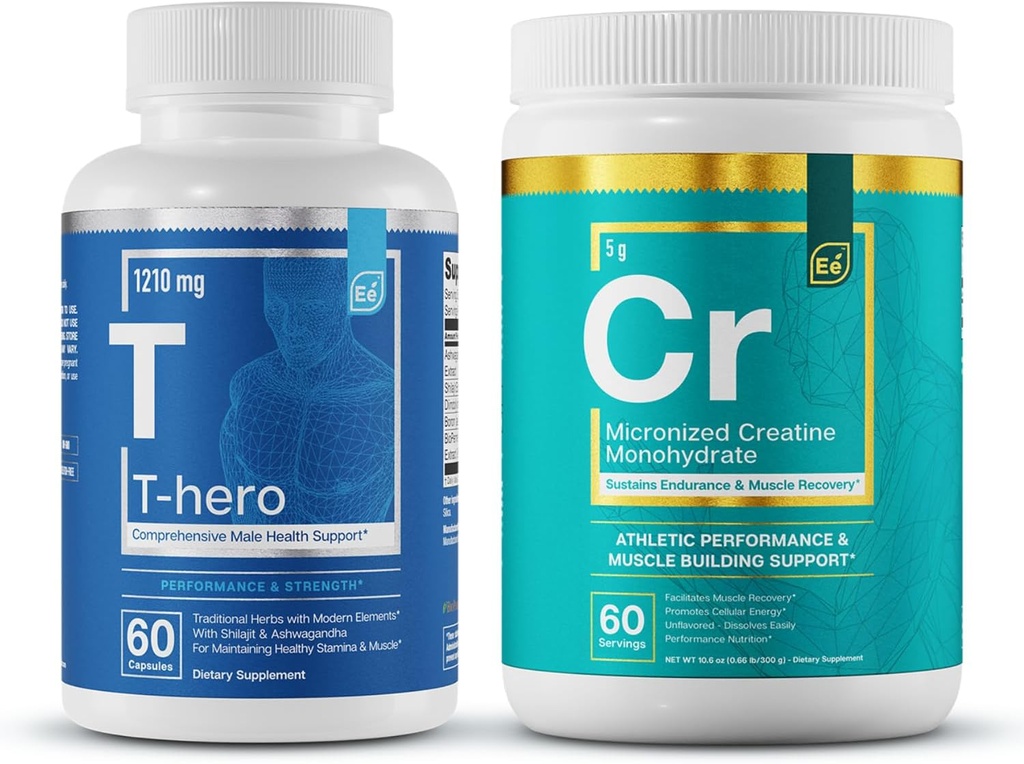 Elemente esentiale T-Hero + Micronited Creatin Monohidrat 