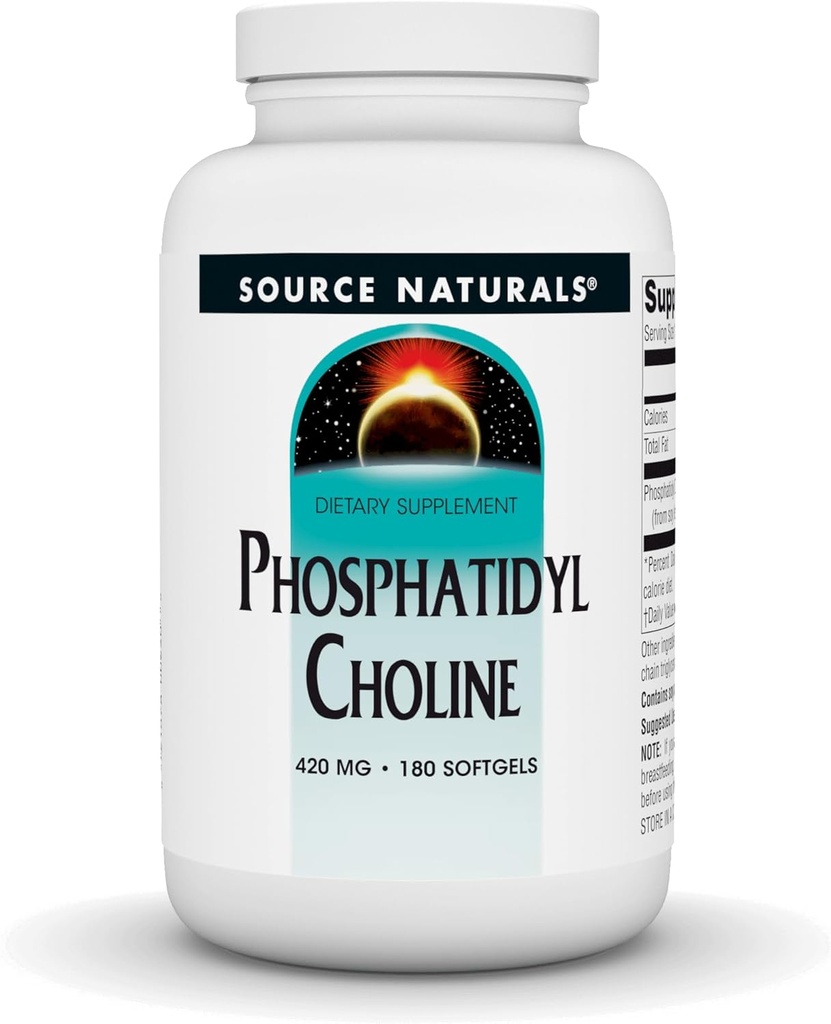 Naturals Sursa Fosfatidil Choline, în Lecitina 420 mg Supliment alimentar - 180 Softgels