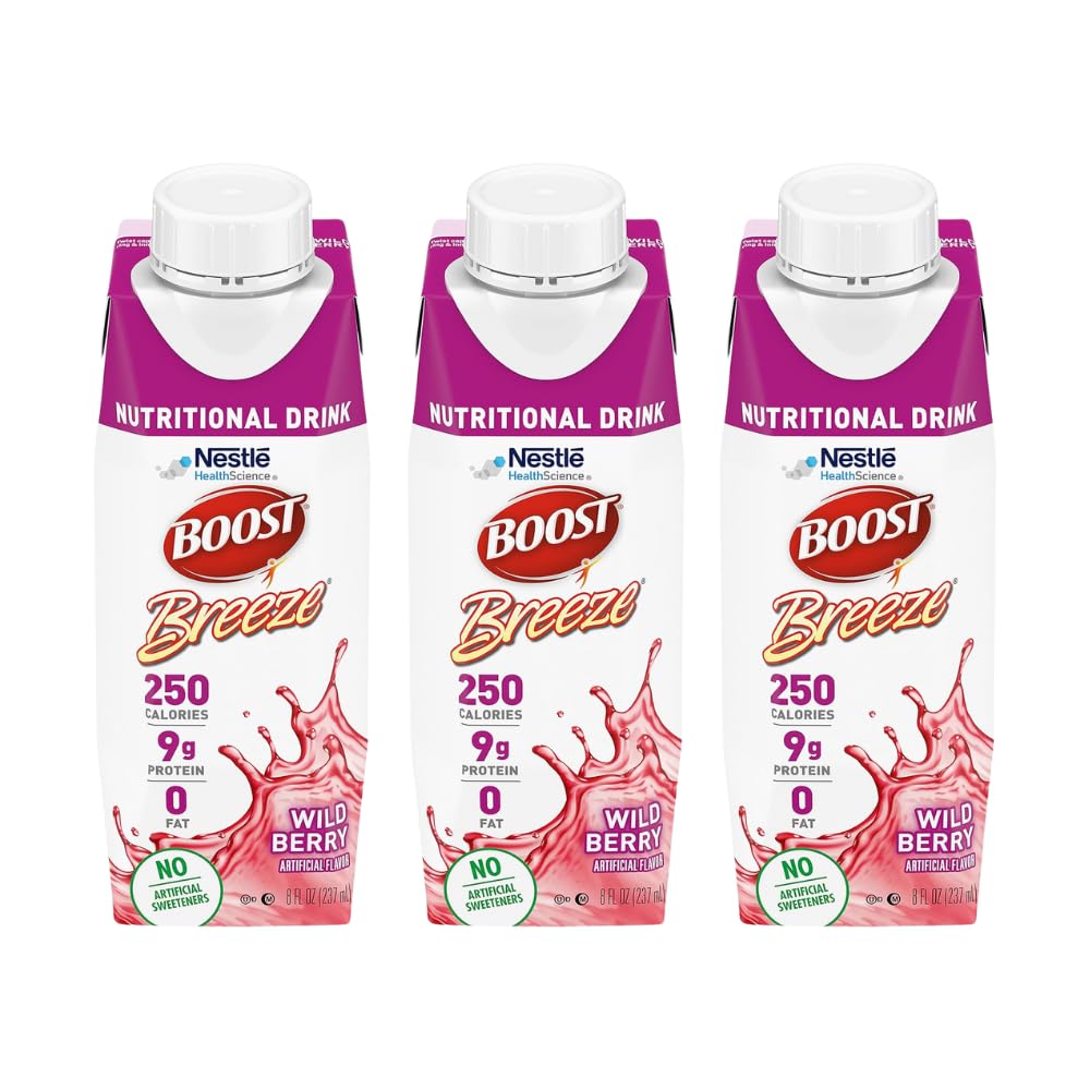 Boost Breeze Nutritional Drink Wildberry, 8 Fl Oz (Pachet de 3)