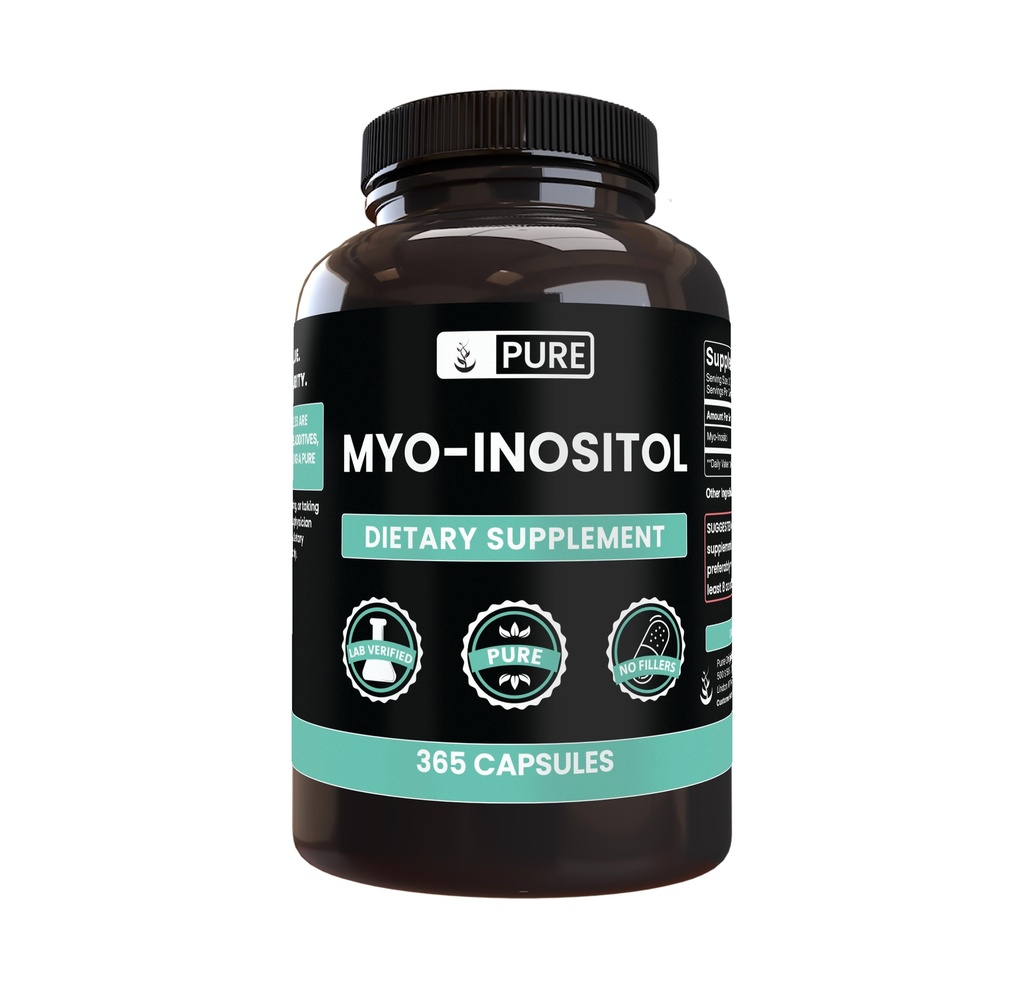 Myo-Inositol (365 capsule) Nu magneziu sau orez Fillers, întotdeauna pură, Lab verificat