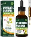 Cleavers Limphatic drenage drops Îmbunătățește Lymph System dezintoxicare, Echinacea, Mulk Thistle, Cats Claw, Turmeric, Dandelion, Burdock Immune Supplement. 2oz