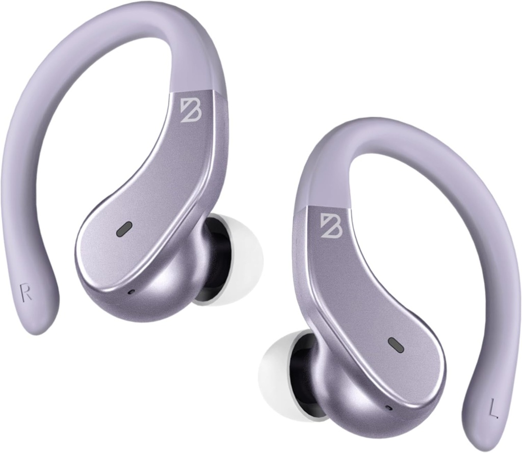 Back Bay Audio - Căști wireless Earbuds Bluetooth pentru sport, Hook Over The Ear Buds, Deep Bass, Wrap Around Căști cu earhooks pentru funcționare, Antrenament căști fără fir pentru sala de gimnastică