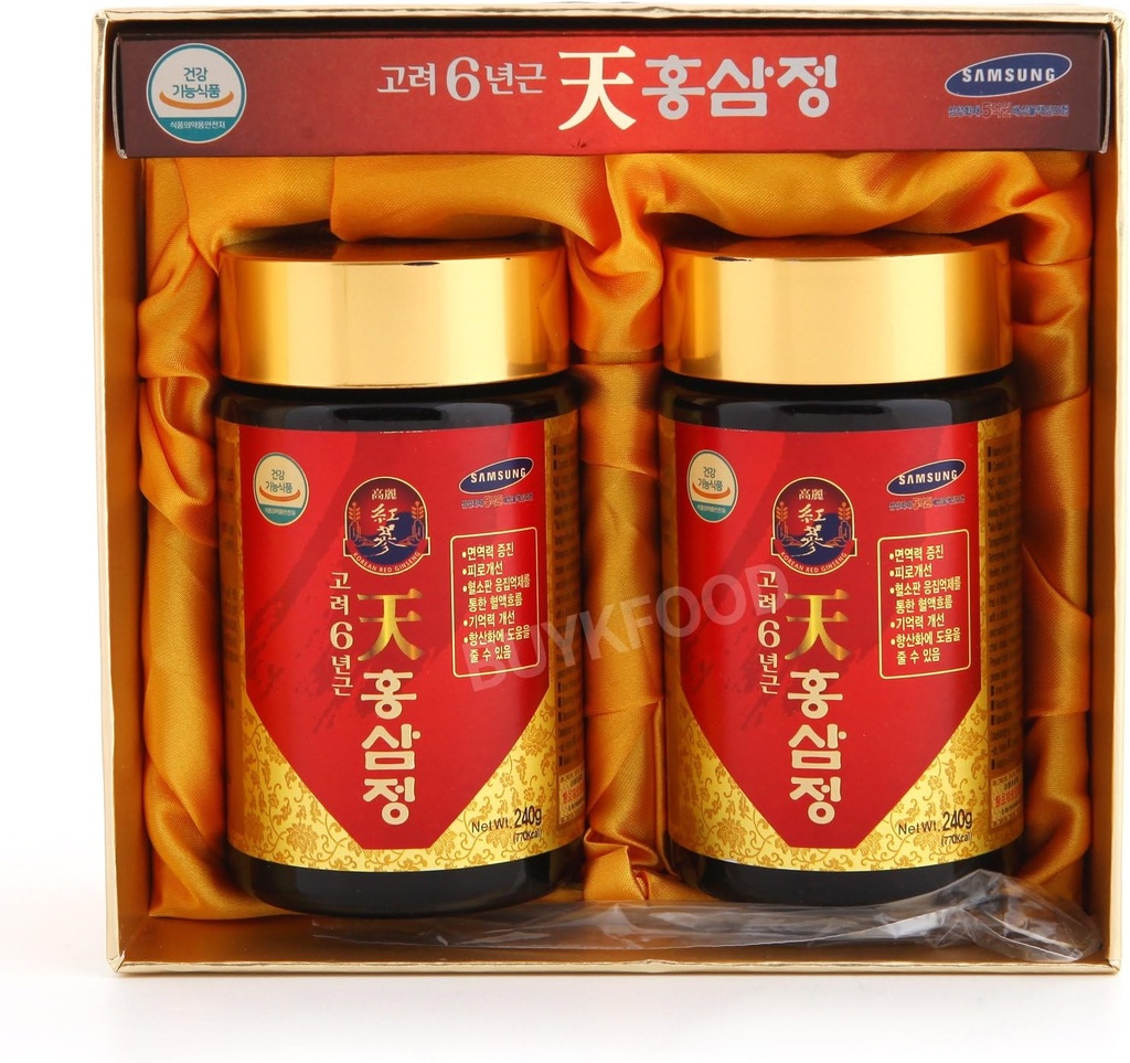 Coreeană 6 ani Root Red Ginseng Gold Extract, 240g (18,5oz) X 2ea, Saponina, Panaxs