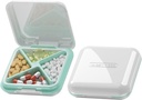 DUBSTAR Pilula caz, cutie pilula mici - impermeabilă zilnică caz pilula mici pentru Purses Pocket Compact Travel Medicine Holder pentru vitamine, uleiuri de pește, suplimente, medicamente (White)